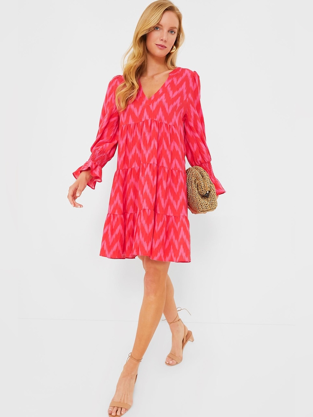 Pomander Place Hot Pink Ikat Kenzi Dress